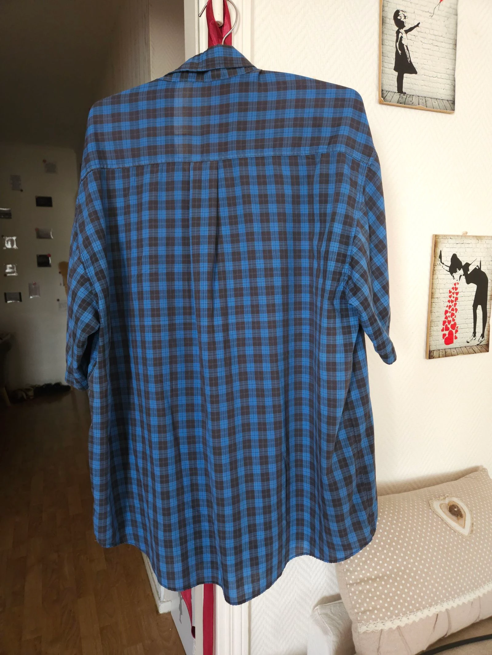 Gekarresseerde bruin en blauwe overhemd XL – photo 8